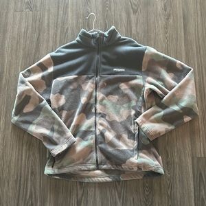 Columbia Zip-Up Interchangeable Jacket Camo/Grey Size Large